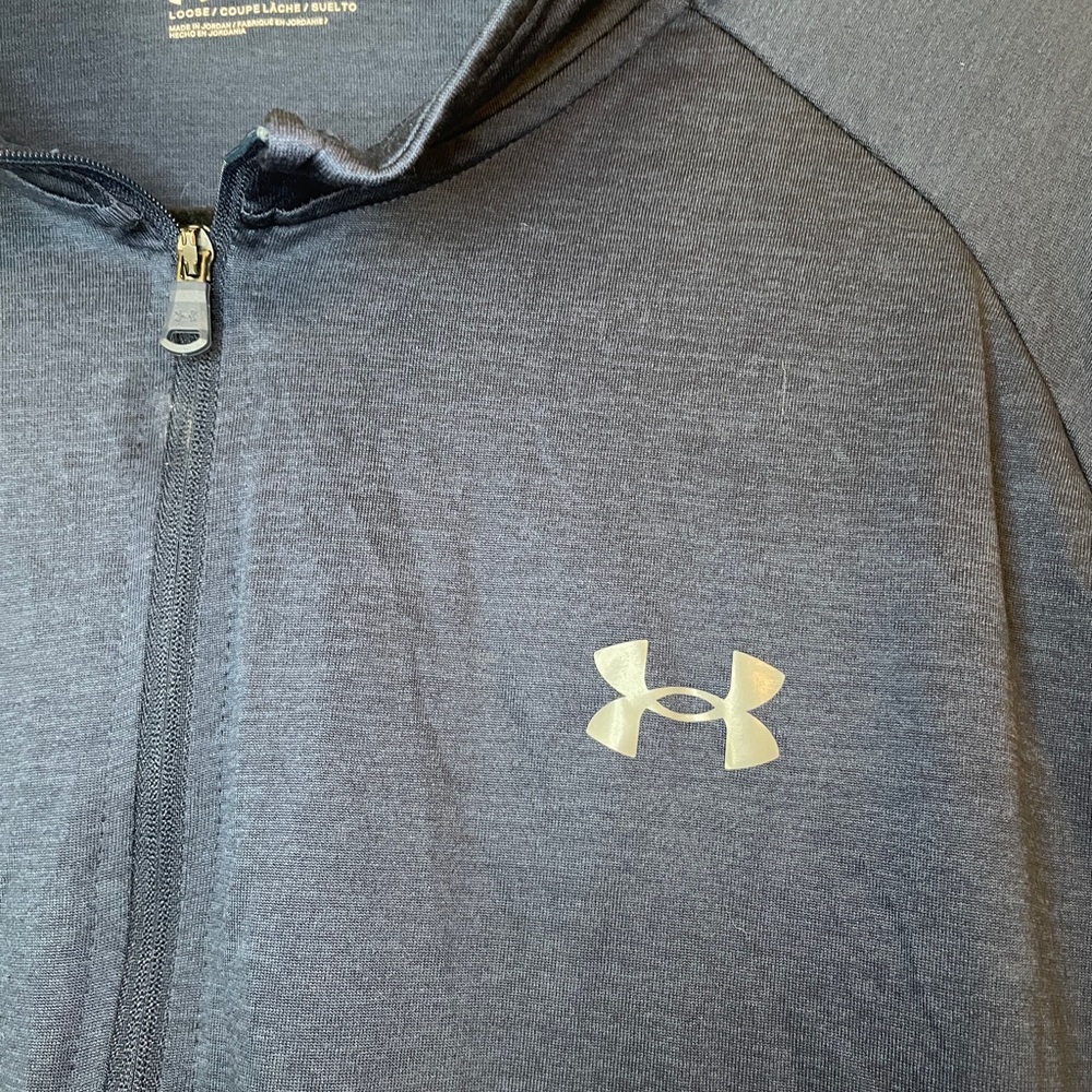 Under Armour Quarter Zip Pullover. 2XL Navy blue.